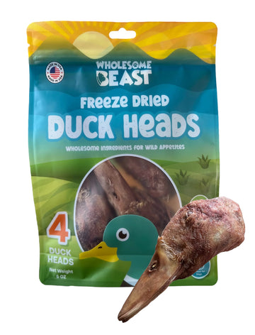 Freeze Dried Duck Head- Wholesome Beast