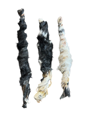 Dehydrated Furry Rabbit Hide Twist