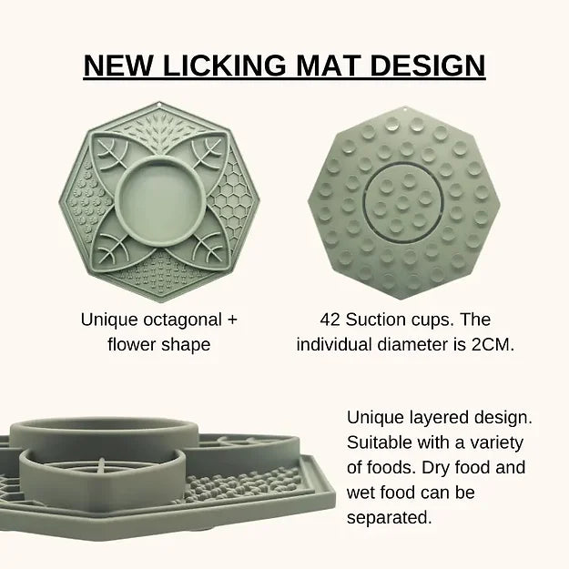 Mandala Silicone Slow Feeder Bowl Lick Mat with Suction Cup