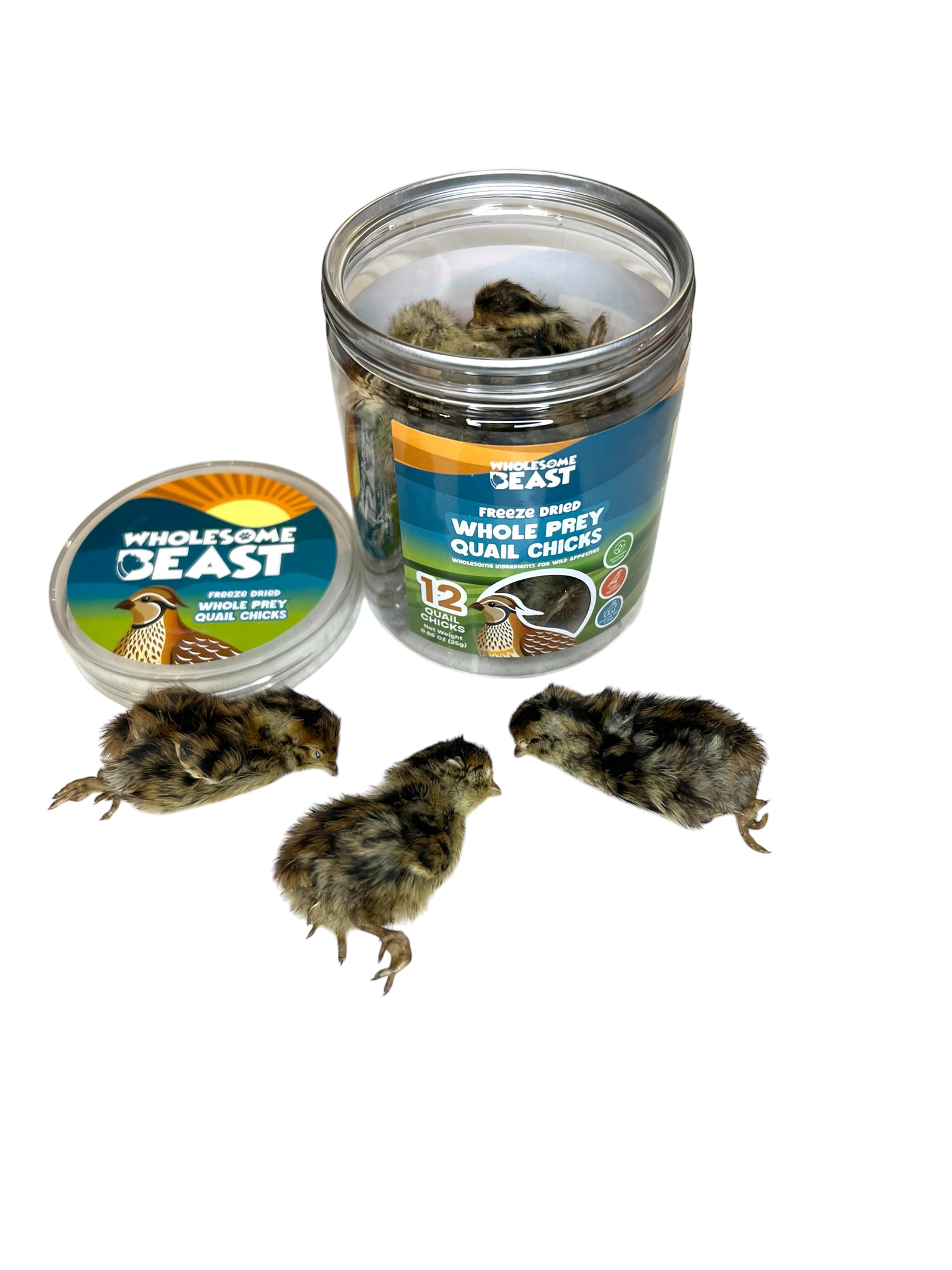 Freeze Dried Whole Prey Quail Chicks- Wholesome Beast